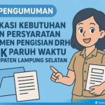 PENGUMUMAN ALOKASI KEBUTUHAN DAN PERSYARATAN DOKUMEN PENGISIAN DAFTAR RIWAYAT HIDUP (DRH) PPPK PARUH WAKTU TAHUN 2025